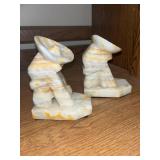 Pair of Vintage Onyx Cowboy Figurine Bookends