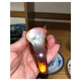 Decorative Plates and Figurines Collection including Porcelain, Glass, and Gold Leaf Bowl