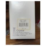 Pair of Rosenthal Blossom Crystal Candlesticks and Two Ornate Metal Candle Holders