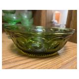 Vintage Uranium Glass Set with 8 Dessert Cups and 2 Bowls