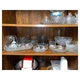 Collection of Vintage Glass Serving Dishes and Bowls