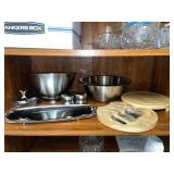 Kitchenware Collection with Mixing Bowls, Serving Tray, Cheese Board and Accessories