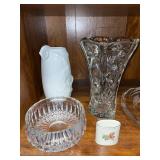 Collection of Crystal and Porcelain Decorative Tableware