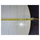 Outdoor Patio Set with Oval Table and 4 White Plastic Armchairs