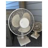 Lot of 2 Vintage Table Fans and Aloha Breeze Electric Heater