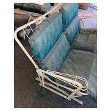Metal Patio Glider Loveseat with Cushions