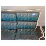 Metal Patio Glider Loveseat with Cushions