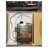 Collection of Vintage Test Equipment and Meters Including Simpson 390-2, Amprobe, and Halogen Detector