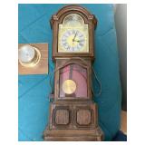 Vintage Wall Pendulum Clock and Barometer Thermometer Set