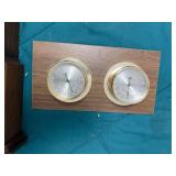 Vintage Wall Pendulum Clock and Barometer Thermometer Set