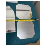 Lot of 3 Decorative Wall Mirrors including Stained Glass Floral Mirror