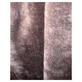 Vintage Dark Brown Fur Coat with Light Tan Fur Collar