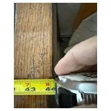 Vintage Solid Wood Desk with Drawers and Leather Top