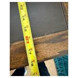 Vintage Solid Wood Desk with Drawers and Leather Top