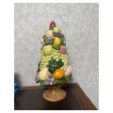 Holland Mold Ceramic Fruit Topiary Table Decor, 14 Inches Tall