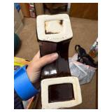 Collection of 7 Cat Figurines Including Ceramic, Resin, Glass, and Faux Fur