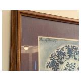 Claude Monet Still Life Framed Art Print with Blue Plate and Fruit