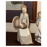 Set of 3 Lladro Porcelain Girl Figurines Spain