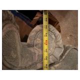 Upholstered Wingback Armchair with Floral Pattern