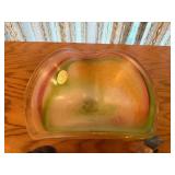 Art Glass Collection with Murano Style Bowl, Fish Paperweight, and Gemstone Grapes