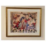 Framed Art Print of Elegant Women in Victorian Dress