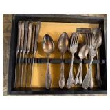 Vintage Silver-Plated Flatware Set in Display Box