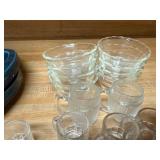 Vintage Glassware Collection with Mini Mugs, Dessert Dishes, and Bowls