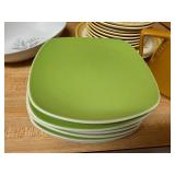 Vintage Dinnerware Set with Corelle Plates, Kayona China Bowl, and Yellow Floral Stoneware