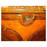 Vintage Wooden Cedar Hope Chest with Carved Details