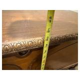 Vintage Wooden Cedar Hope Chest with Carved Details