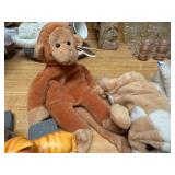 TY Beanie Babies Plush Toys and FIGI Cat Pot Risers Set of 3