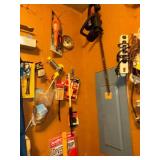 Workshop Tool and Hardware Lot with Electric Hedge Trimmer and Accessories