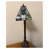 Arts and Crafts Style Stained Glass Table Lamp, 24 Inches Tall