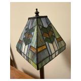 Arts and Crafts Style Stained Glass Table Lamp, 24 Inches Tall
