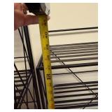 Set of 2 Black Metal Storage Racks with Shelves