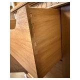 Vintage Wooden Bedroom Chest with Drawers and Cabinet, 42 x 18 x 54 Inches