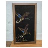 Black velvet Duck wall hanging