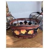 two baskets and a piggy bank