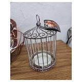 Hanging basket and a bird cage