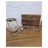 Vintage wood cheese holders- night light