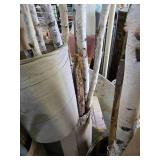 Birch tree logs and lath