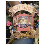 Button and Welcome wreath