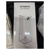 Auto hand soap disp, box with compartments and pet hair remover tool