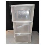 3 plastic drawers
