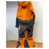 Never Worn TOBE Tiro V3 Snowmobile Non-Insolated Monosuit in Orange & Grey European Size 3XL (US XL)