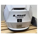 Medium LS2 Verso Open Face Helmet in White with New Chin Shield
