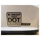 Medium LS2 Verso Open Face Helmet in White with New Chin Shield