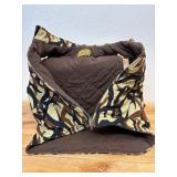 Vintage Like New Day One XL Tribal Camouflage fleece hunting vest - With Back Bird Pouch