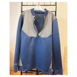 XL Under Armour Unstoppable Gore-Tex Windstopper 1/2 Zip Pull Over in Blue/Grey