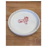 6.5" Ceramic NDSSS North Dakota State School of Science Ashtray with Original Wildcat, Pre-NDSCS Wahpeton